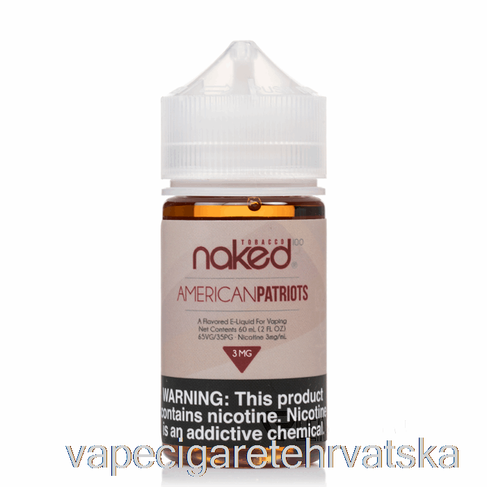 Vape Cigarete American Patriots - Naked 100 Tobacco - 60ml 12mg